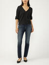 Elyse Mid Rise Straight Leg Luxe Stretch Jeans image number 0