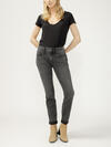 Boyfriend Mid Rise Slim Leg Luxe Stretch Jeans image number 0