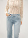 Mid Rise Relaxed Straight Leg Ankle Jeans image number 3