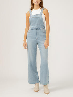 Wide Leg Overall Jeans