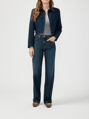 Highly Desirable High Rise Trouser Leg Jeans