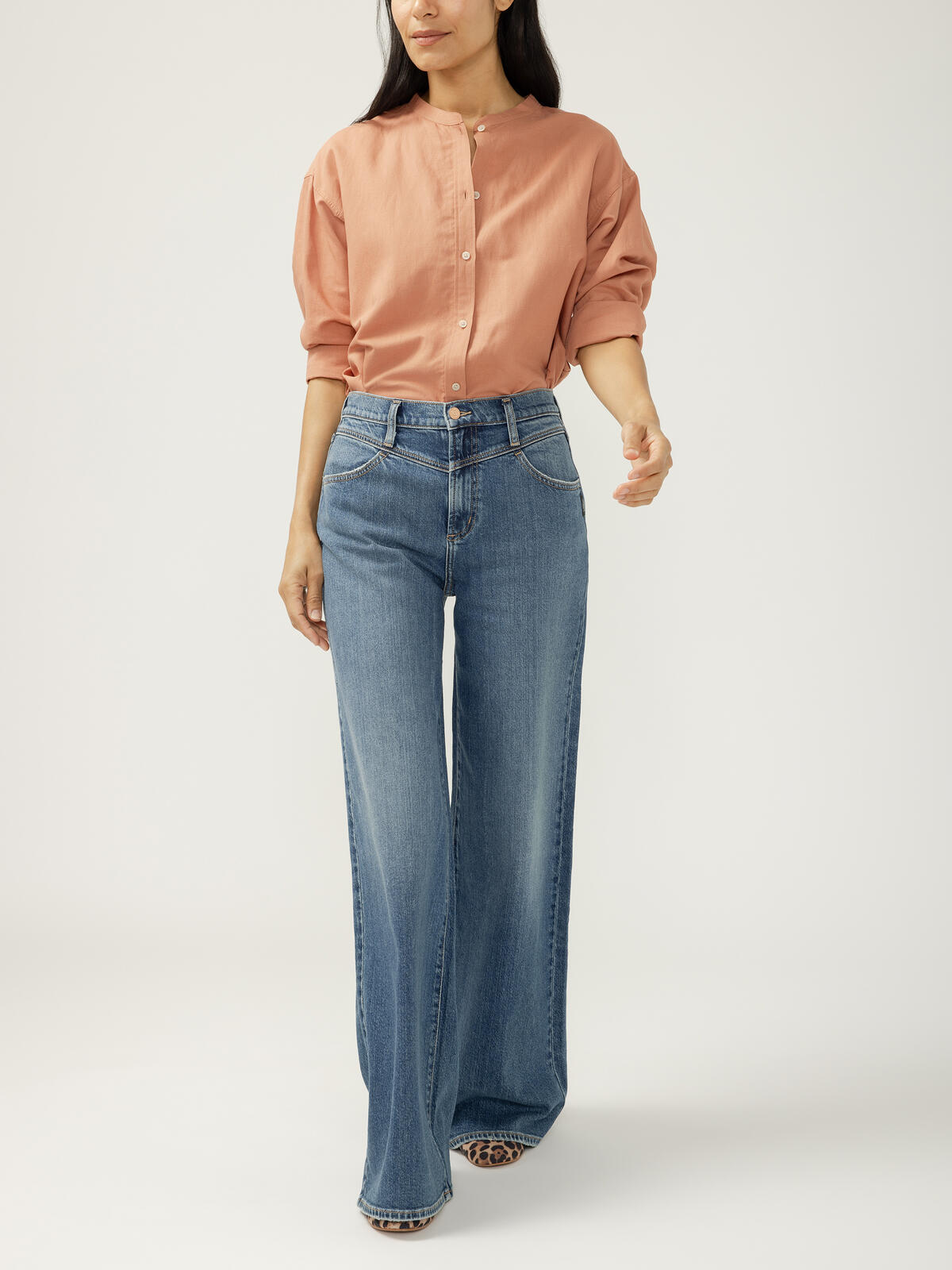 Highly Desirable High Rise Ultra Wide Leg Jeans image number 0