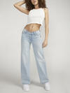 V-Front Mid Rise Wide Leg Jeans image number 4