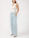 High Rise Pleated Trouser Leg Jeans image number 2