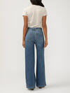 Highly Desirable High Rise Belted Ultra Wide Leg Jeans image number 1