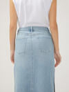 Side Slit Denim Maxi Skirt image number 4