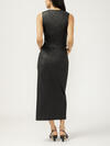 Coated Front-Slit Midi Skirt image number 1
