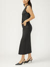 Coated Front-Slit Midi Skirt image number 2