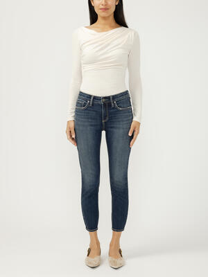 Elyse Mid Rise Cropped Skinny Jeans