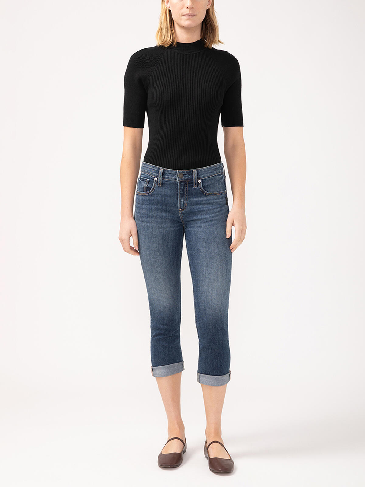 Suki Mid Rise Luxe Stretch Capri image number 0