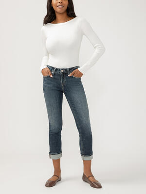 Suki Mid Rise Straight Leg Jeans