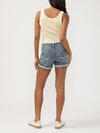Boyfriend Mid Rise Luxe Stretch Shorts image number 1