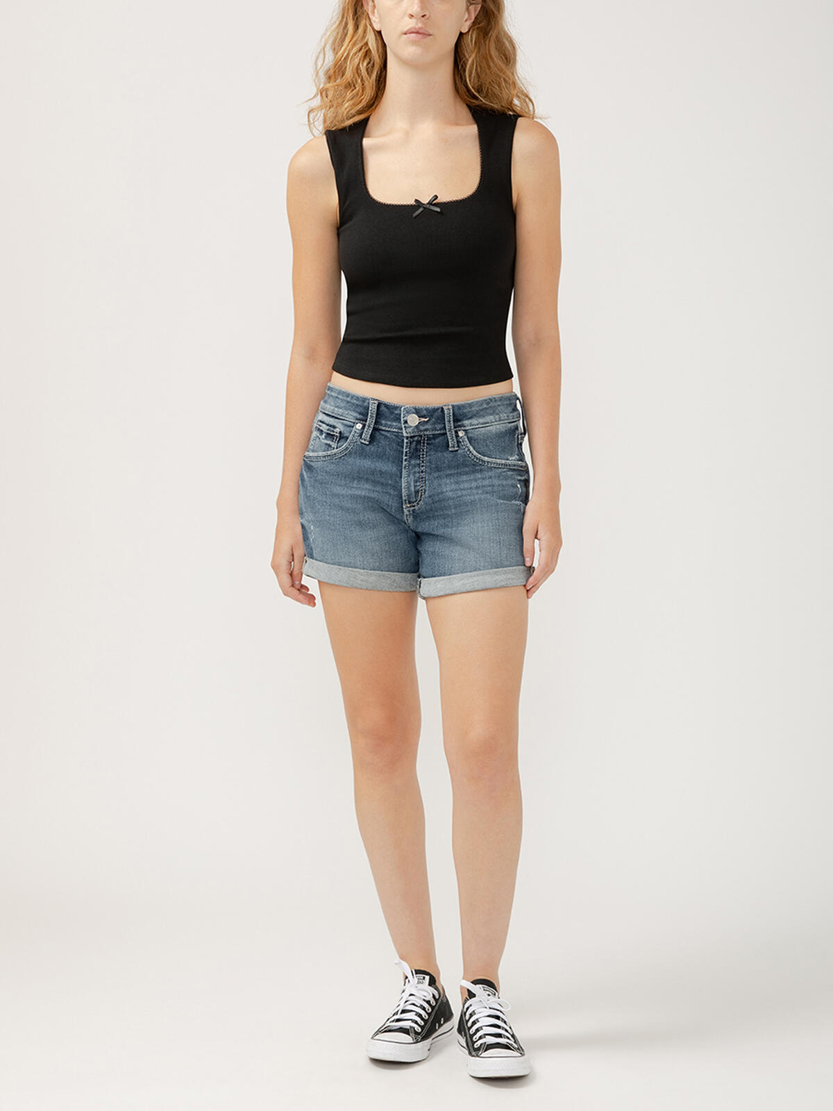 Boyfriend Mid Rise Shorts image number 0