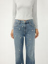 Isbister High Rise Angled Seam Wide Leg Ankle Jeans image number 3