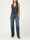 Highly Desirable High Rise Studded Trouser Leg Jeans image number 0