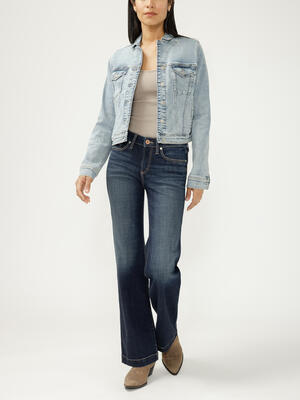 Suki Mid Rise Trouser Leg Jeans