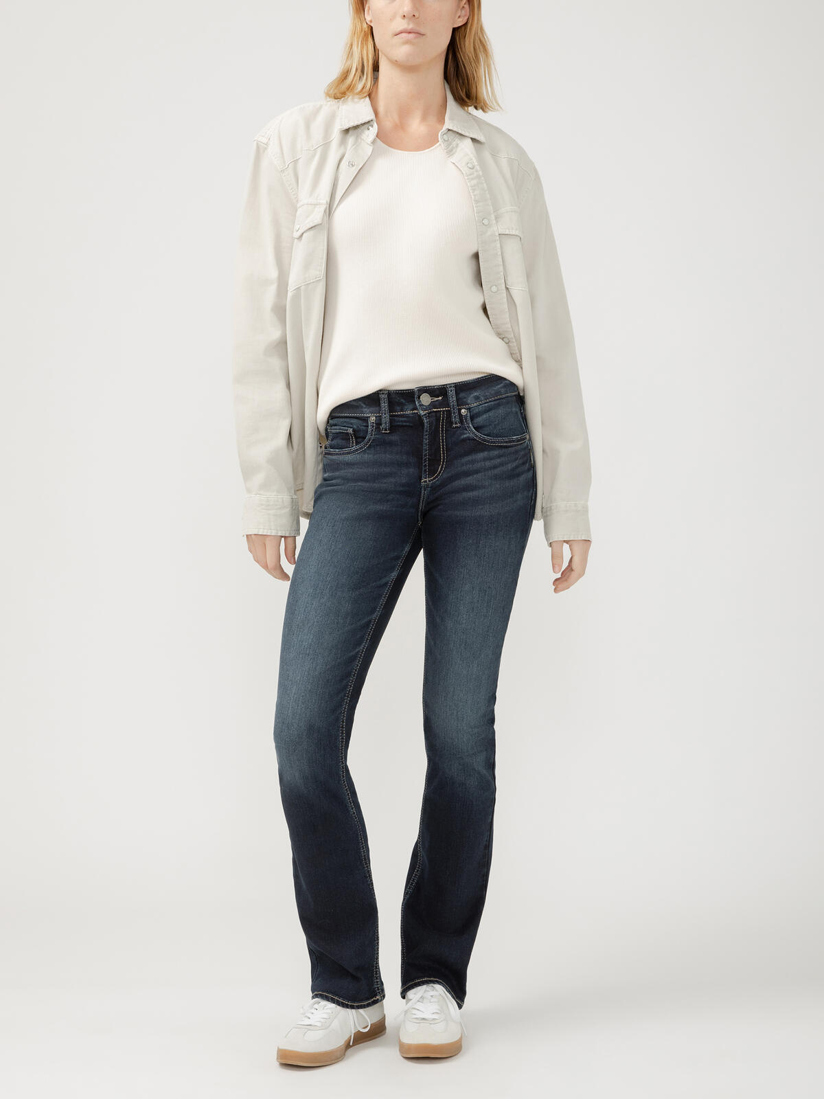 Suki Mid Rise Slim Bootcut Jeans image number 0
