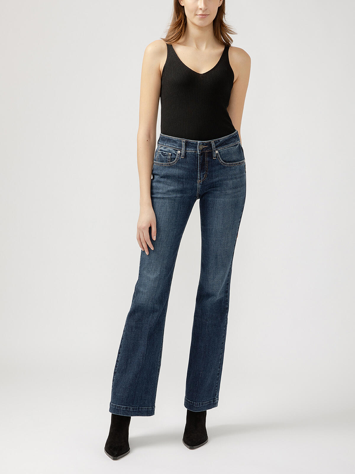 Suki Mid Rise Bootcut Luxe Stretch Jeans image number 0
