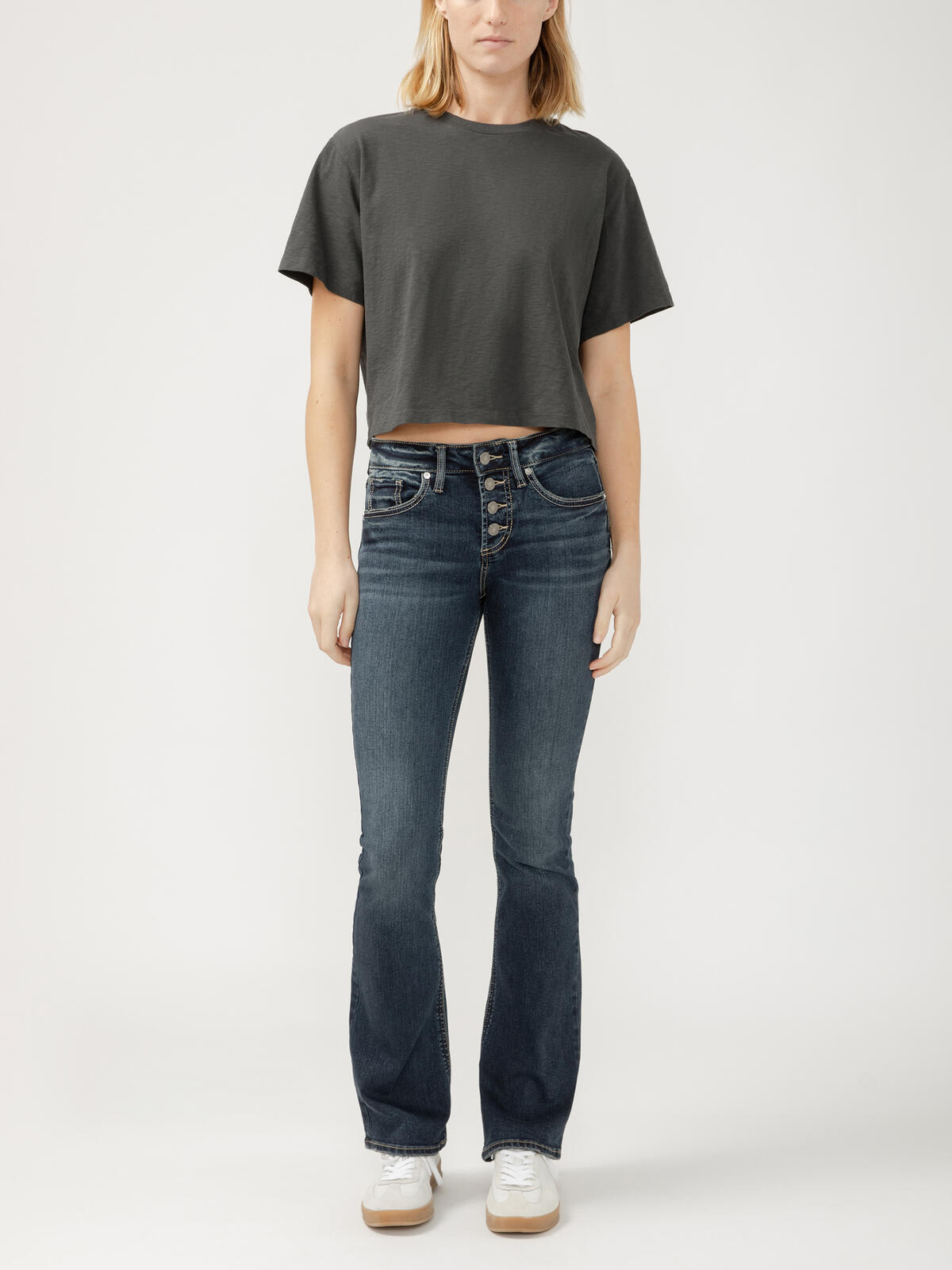 Suki Mid Rise Bootcut Jeans image number 0