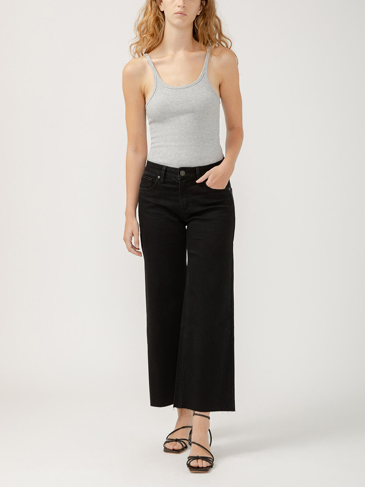 Suki Mid Rise Wide Leg Luxe Stretch Jeans image number 0