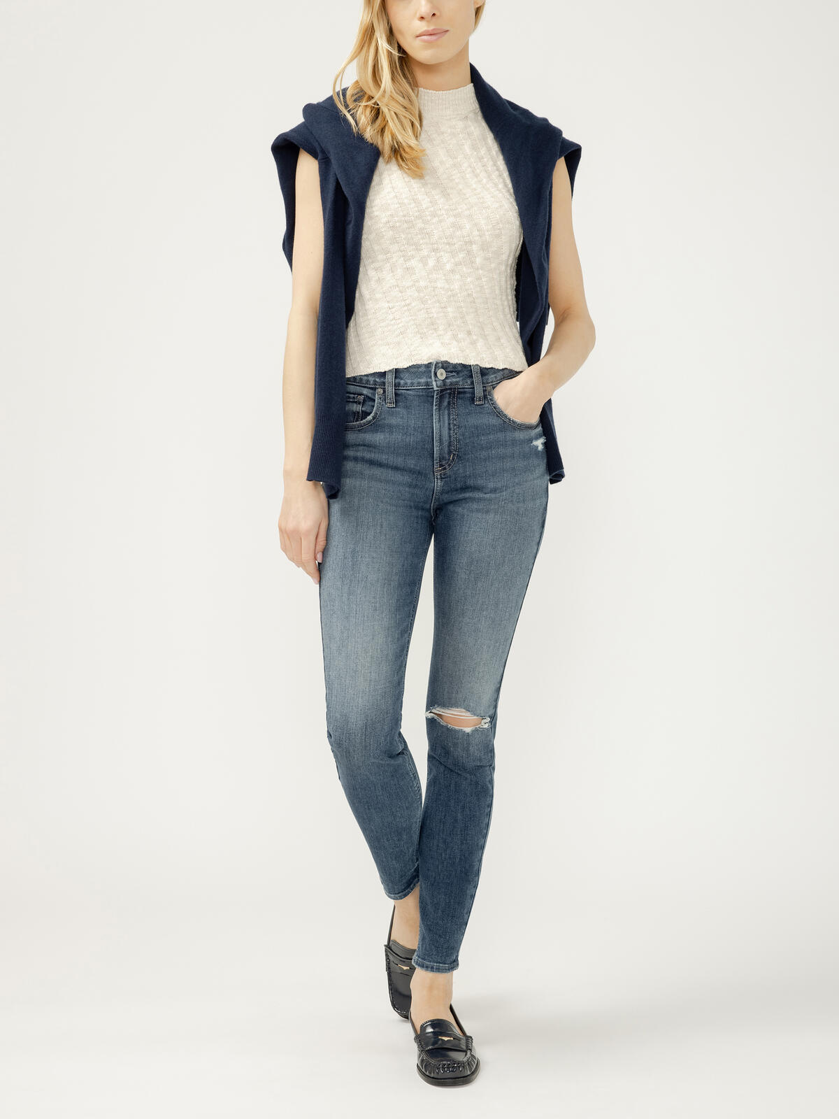 Avery High Rise Skinny Luxe Stretch Jeans image number 0