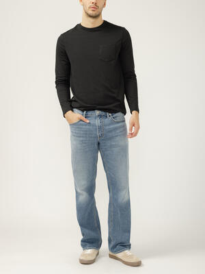 Zac Relaxed Fit Straight Leg Knit Flex Jeans