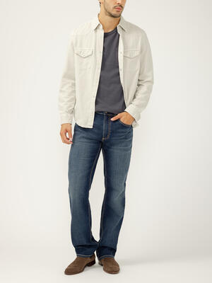 Zac Relaxed Fit Straight Leg Knit Flex Jeans