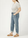 Relaxed Mid Rise Straight Leg Ankle Jeans Plus Size image number 2
