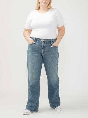 90s Baggy Mid Rise Bootcut Jeans Plus Size