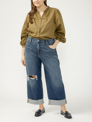 Be Easy High Rise Wide Leg Jeans Plus Size