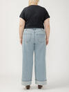 Highly Desirable High Rise Wide Leg Jeans Plus Size image number 1