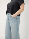 Highly Desirable High Rise Wide Leg Jeans Plus Size image number 4
