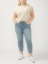 Suki Mid Rise Straight Crop Luxe Stretch Jeans Plus Size image number 0
