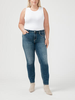 Suki Mid Rise Straight Leg Luxe Stretch Jeans Plus Size