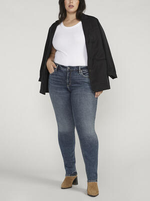 Suki Mid Rise Straight Leg Jeans Plus Size