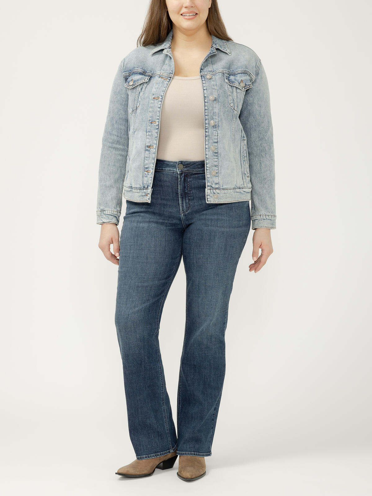 Suki Mid Rise Slim Bootcut Luxe Stretch Jeans image number 0