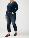 Suki Mid Rise Kick Flare Luxe Stretch Jeans Plus Size image number 2