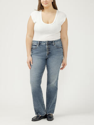 Avery High Rise Slim Bootcut Jeans Plus Size