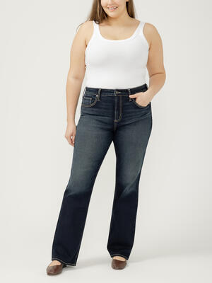 Avery High Rise Slim Bootcut Jeans Plus Size