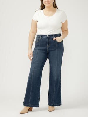 Avery High Rise Trouser Leg Jeans Plus Size